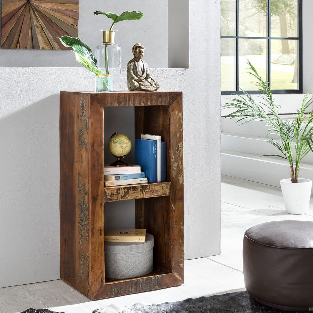 Thumbnail - Kadima Design Regal, Braun, Holz, Echtholz,Mangoholz, Rechteckig, 45x90x35 cm, Wohnzimmer, ,