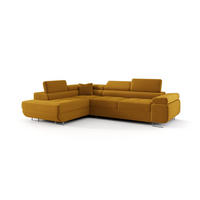 ECKSOFA Monaro Mit Schlaffunktion - Gelb, Holzwerkstoff/Textil (275/202cm) - Fun Möbel