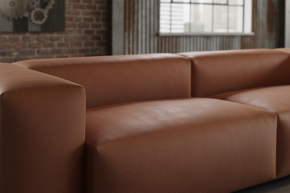 SOFA CELESTE Braun Lederfaserstoff - Dunkelbraun/Schwarz, Leder/Kunststoff (302/72/114cm) - KAWOLA