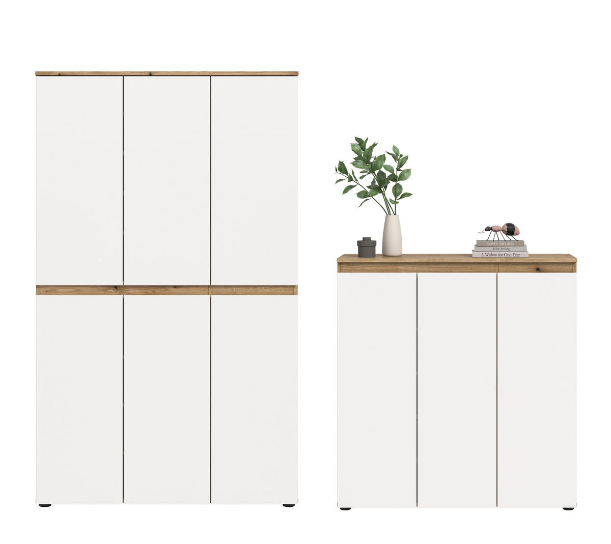 UNIVERSALSCHRANK SCARPA (B/H/T: ca. 235/175/37 cm) in Evoke Oak Nachbildung/weiß - Eichefarben, Holzwerkstoff (235/175/37cm)