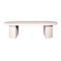 COUCHTISCH Arch Weiß 65/150/40 cm - Weiß, Stein (65/150/40cm) - Hoyz Collection