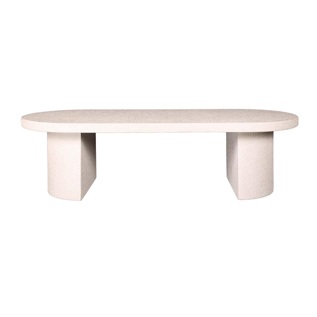 COUCHTISCH Arch Weiß 65/150/40 cm - Weiß, Stein (65/150/40cm) - Hoyz Collection