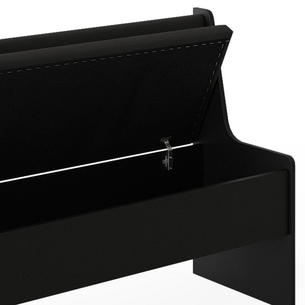 ESSZIMMER-BANK Roman Schwarz 136.6 x 41.5 cm - Schwarz, Holzwerkstoff (41.5/80/136.6cm) - Vicco