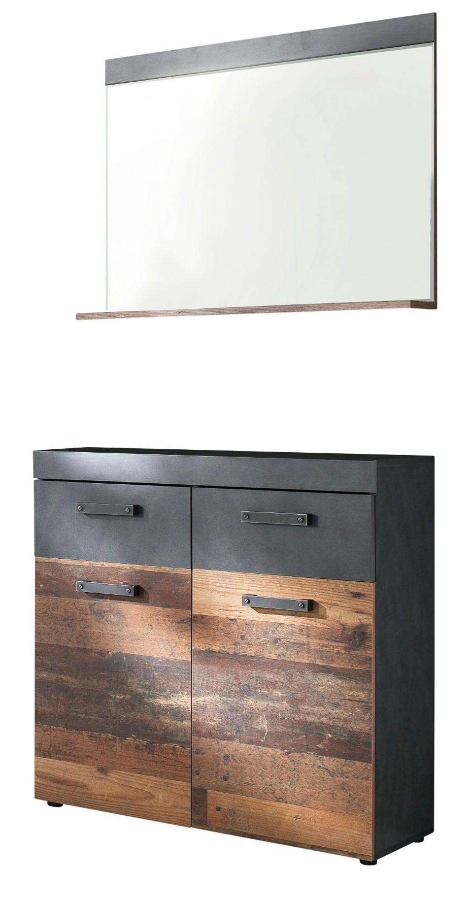 Top.Furn Garderobe Braun, Grau 90x192x34 cm