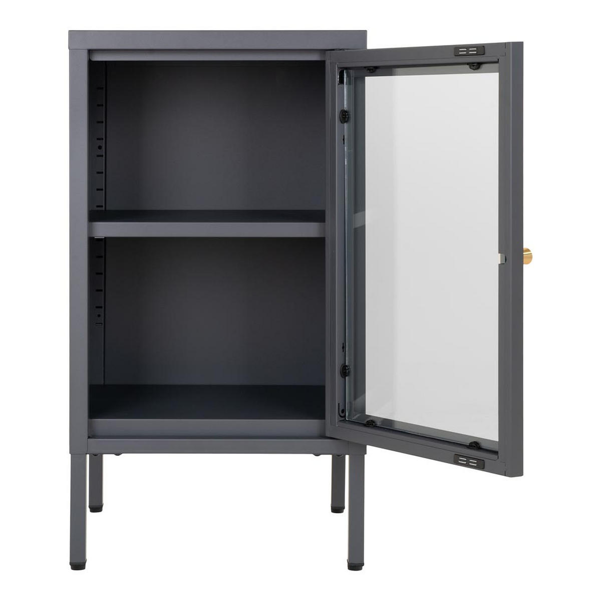VITRINE Grau - Grau, Holzwerkstoff (38/70/35cm) - ebuy24