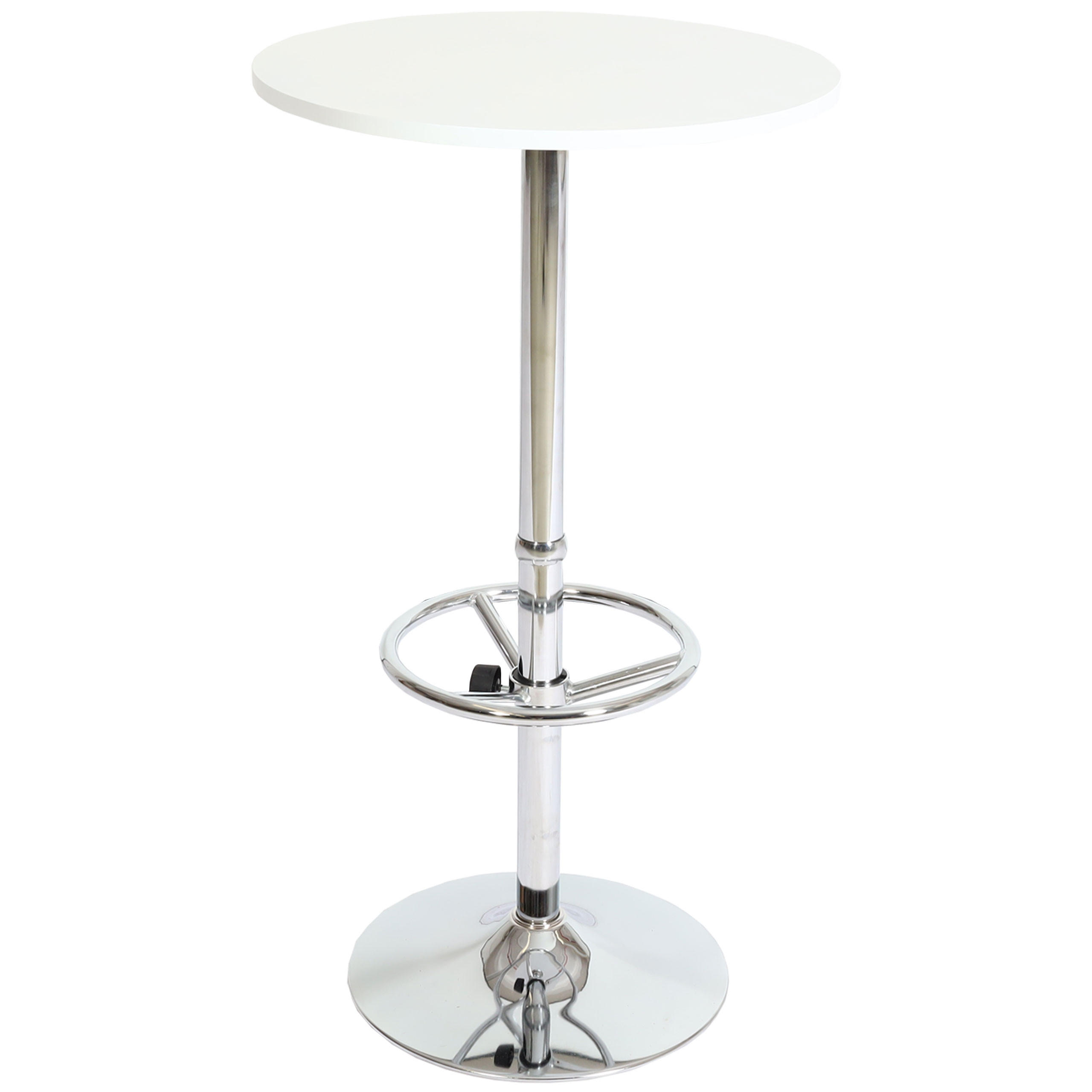 STEHTISCH FUßABLAGE rund Weiß - Weiß, Metall (60/60/109cm) - MCW