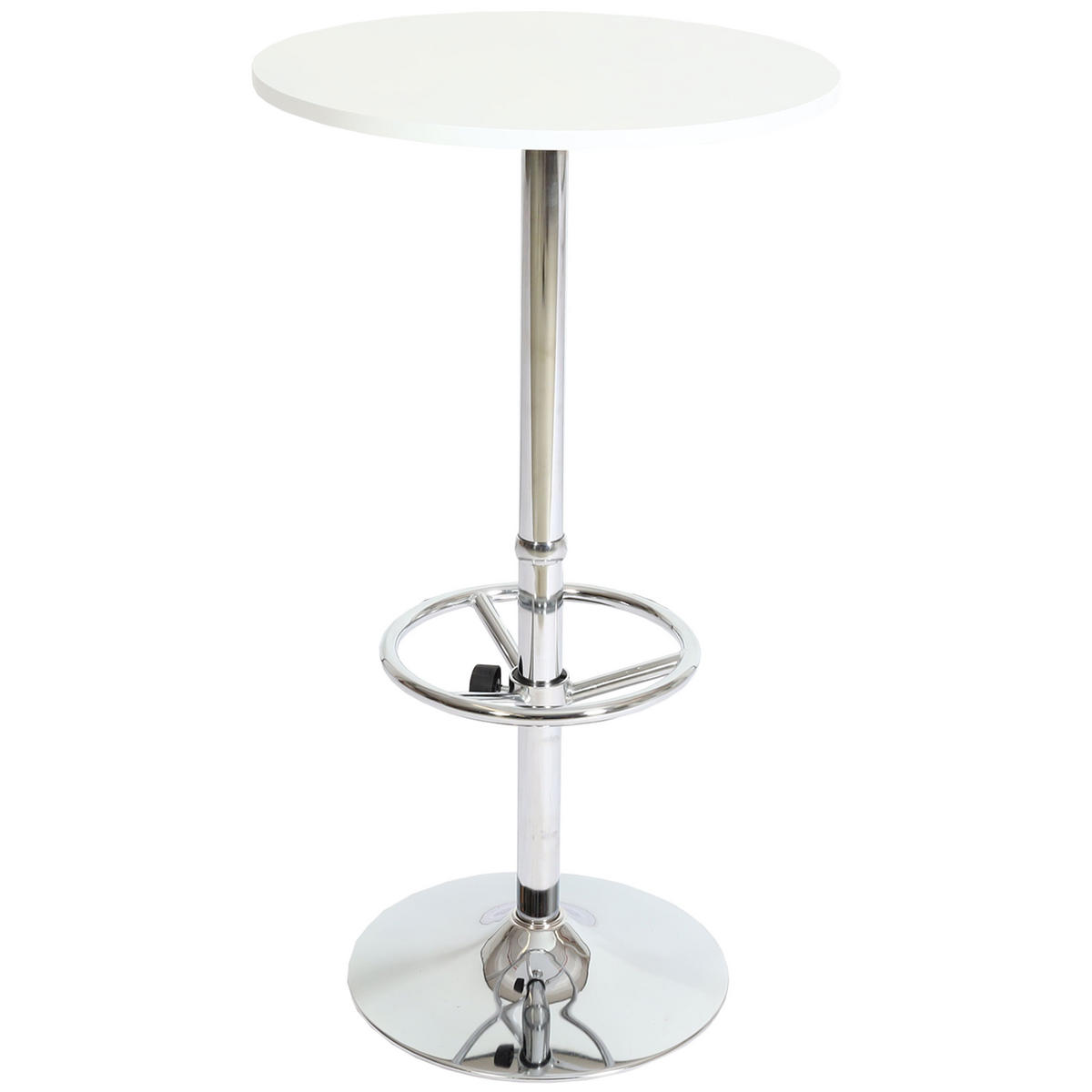 STEHTISCH FUßABLAGE rund Weiß - Weiß, Metall (60/60/109cm) - MCW