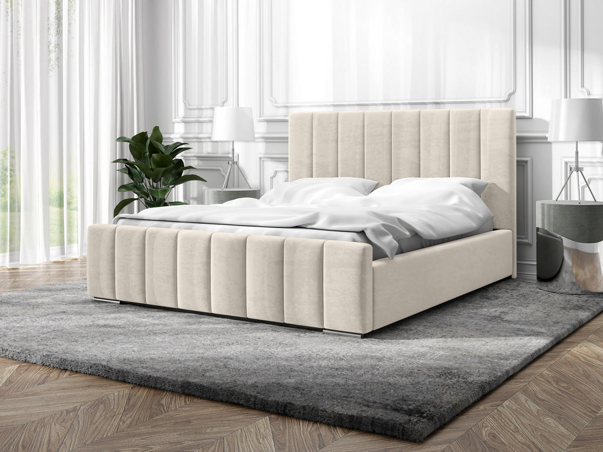POLSTERBETT Doppelbett Gailes 120x200 cm Beige - Beige, Textil (120/200cm) - Fedve
