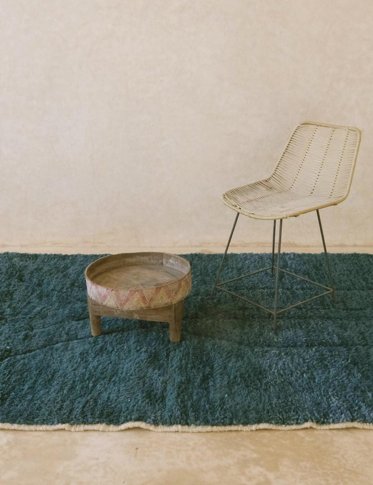 BERBERTEPPICH handgewebt aus Wolle 152x 256 cm - Blau, Naturmaterialien (152/256cm) - AFK Living