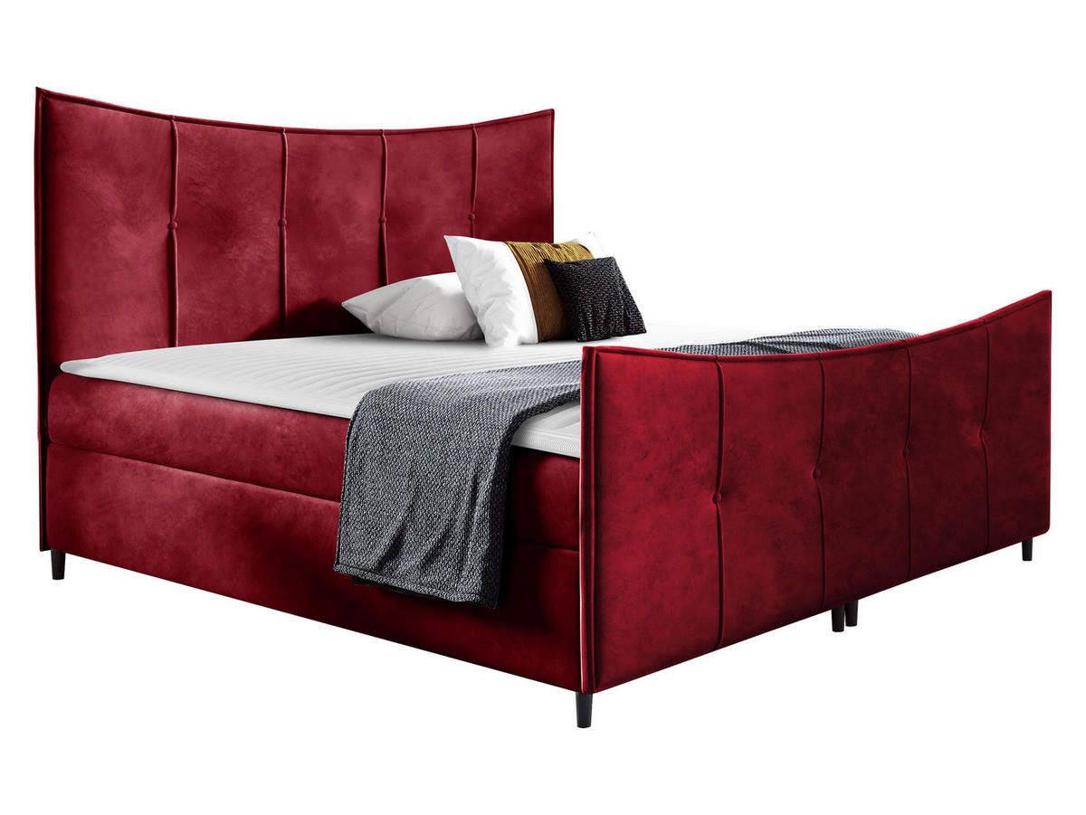 BOXBETT Bergamo Lux - Rot, Holz (140/200cm) - MIRJAN24