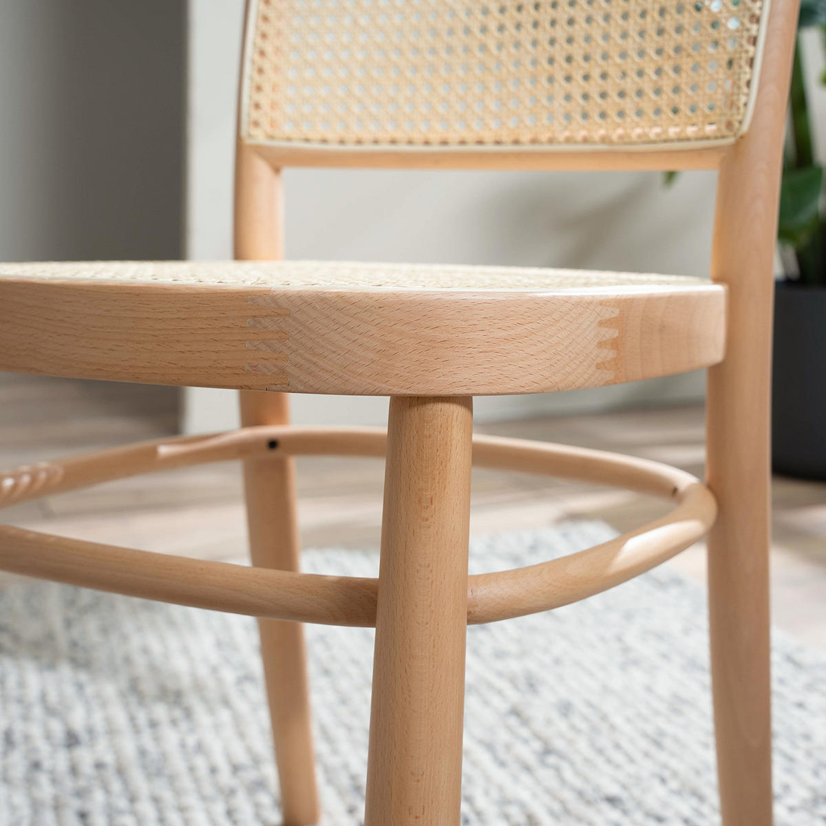 ESSZIMMERSTUHL - Rattan / Buche massiv, 2er-Set - Gelb, Naturmaterialien (46/87/54cm) - home24