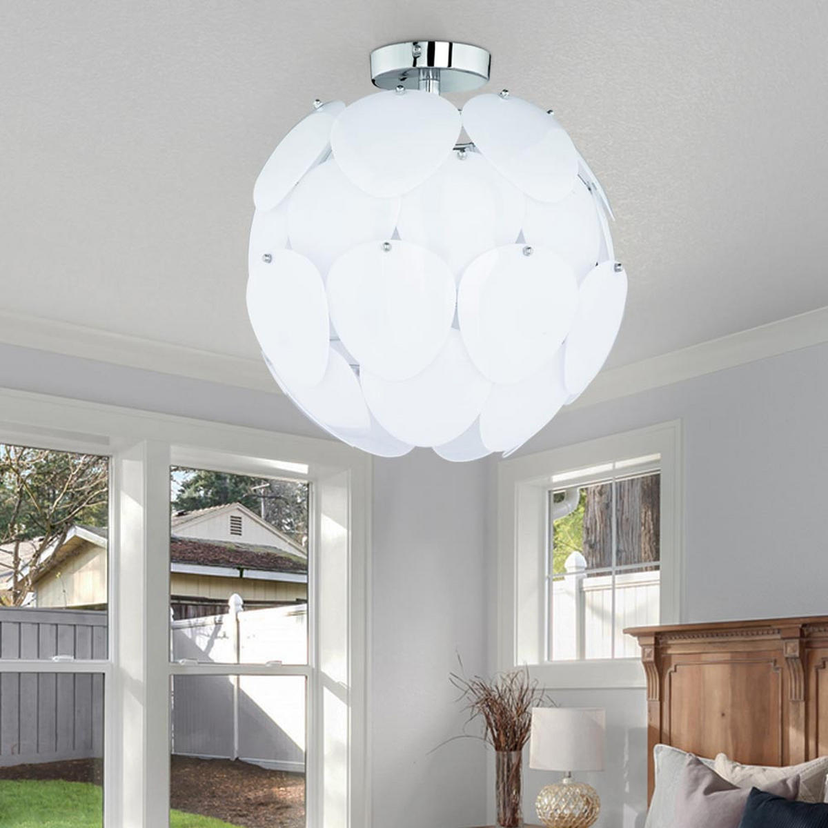 LED DECKENLEUCHTE Kugel Silber - Silberfarben, Metall (40/40/40cm)