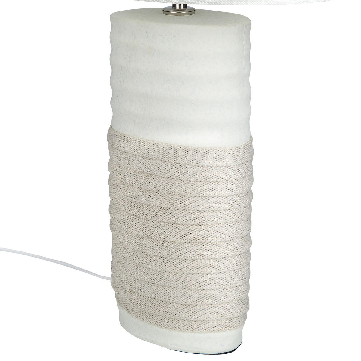 TISCHLAMPE Navia 30/30/50 cm - Weiß, Keramik (30/30/50cm) - Beliani