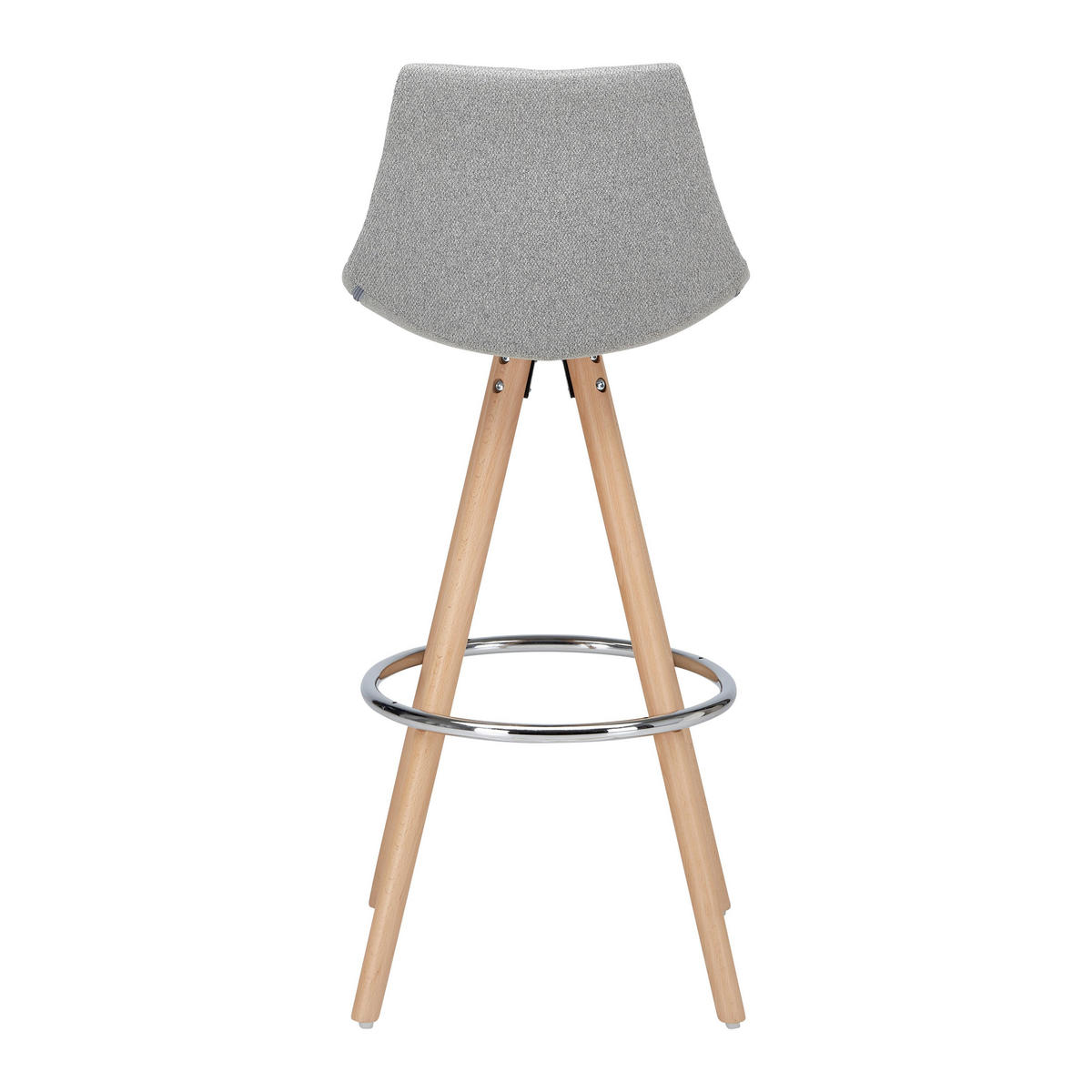 BARHOCKER Nelo Grau Webstoff Gepolstert - Grau, Holz (42/100/33cm) - Bessagi Home