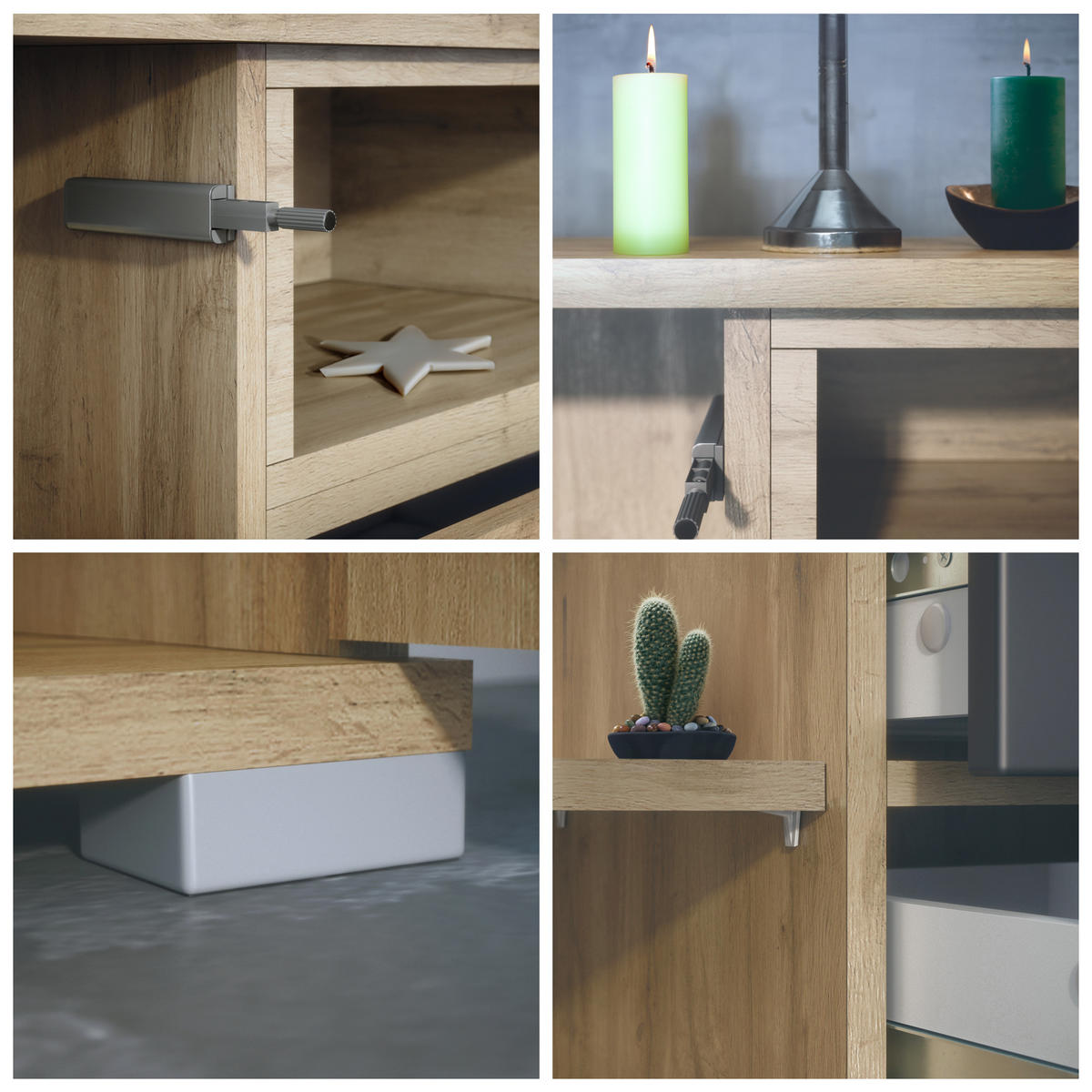 SIDEBOARD Skadu Denim matt - Pastellblau, Holzwerkstoff (166.5/75.5/35cm) - Vladon