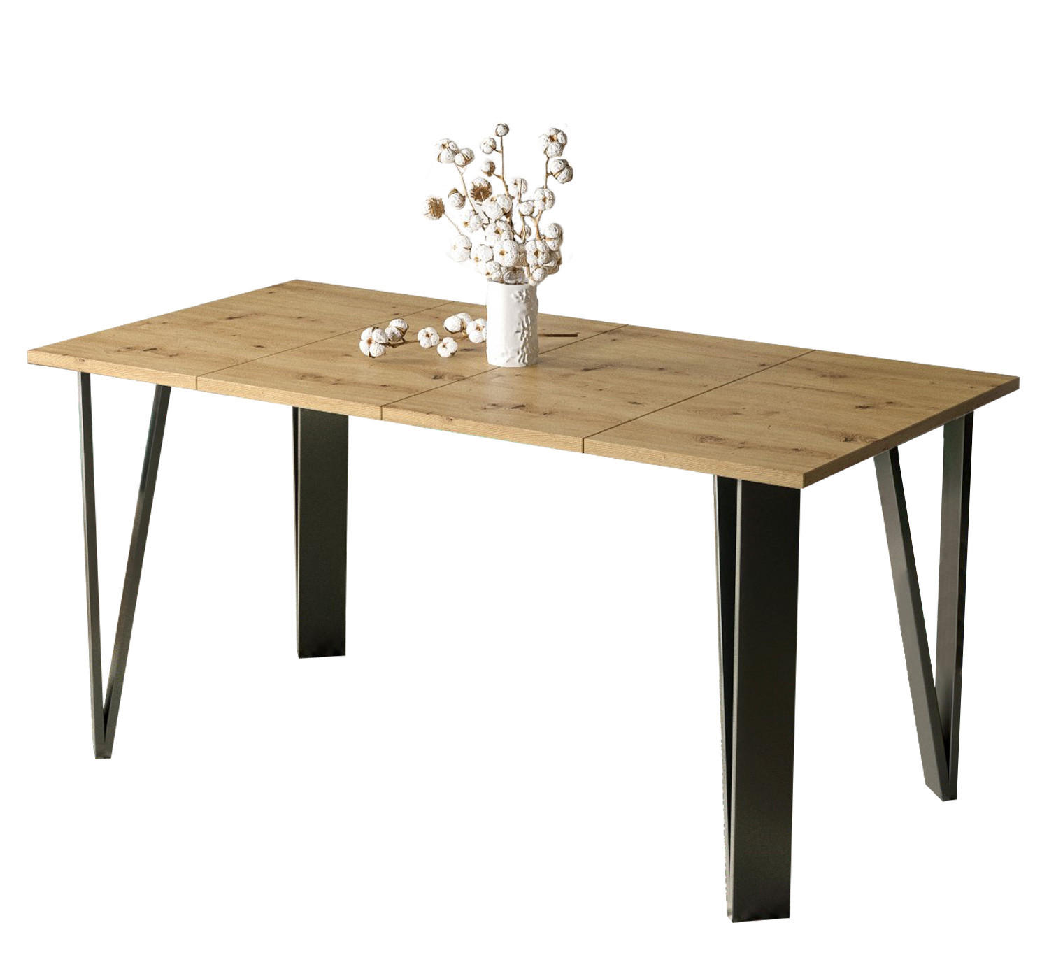 ESSTISCH Adeo ausziehbar bis 170 cm - Eiche Artisan, Holzwerkstoff (80/80/76cm) - Endo-Moebel