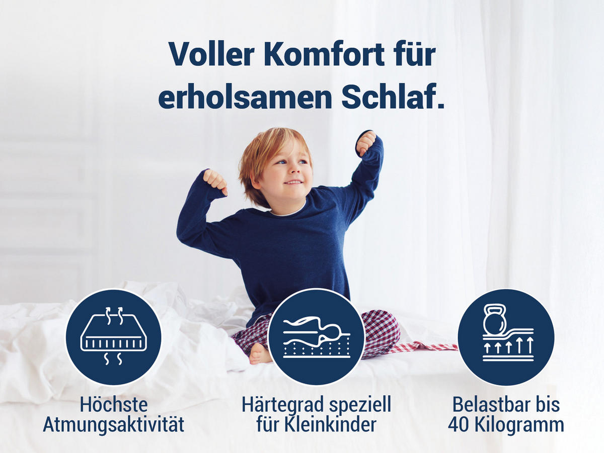 BABYMATRATZE Bambini, Kaltschaum, Größe: 70 x 140 cm - Weiß, Textil (70/140cm) - Betten-ABC