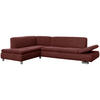 ECKSOFA mit Ottomane links Kaye Flachgewebe rot - Rot, Kunststoff (190/270cm) - 58aufmkessel