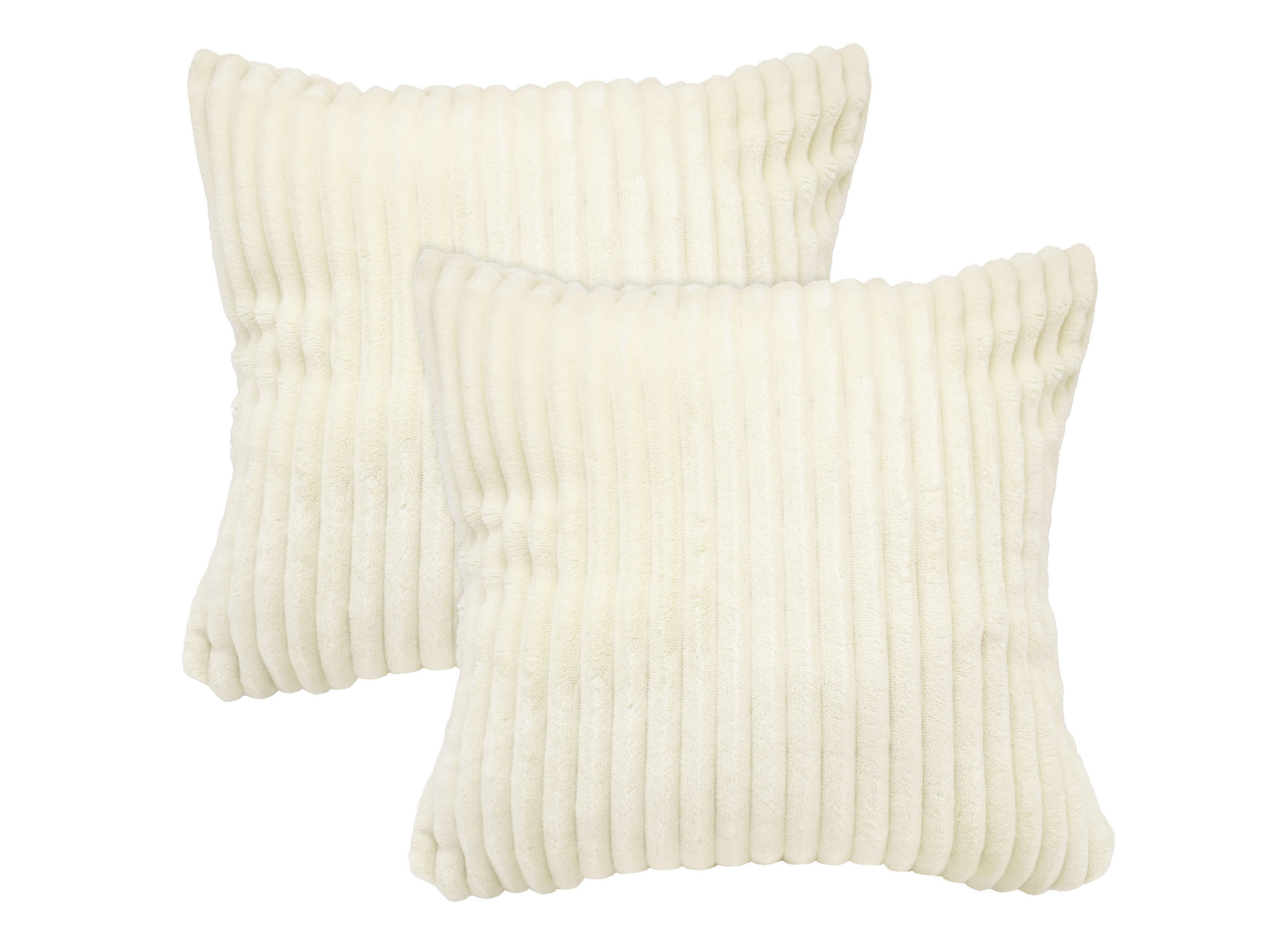 KISSENBEZUG, 2er-Set, 40 x 40 cm, 100% Polyester, Weiß - Weiß, Textil (40/40cm) - Zollner