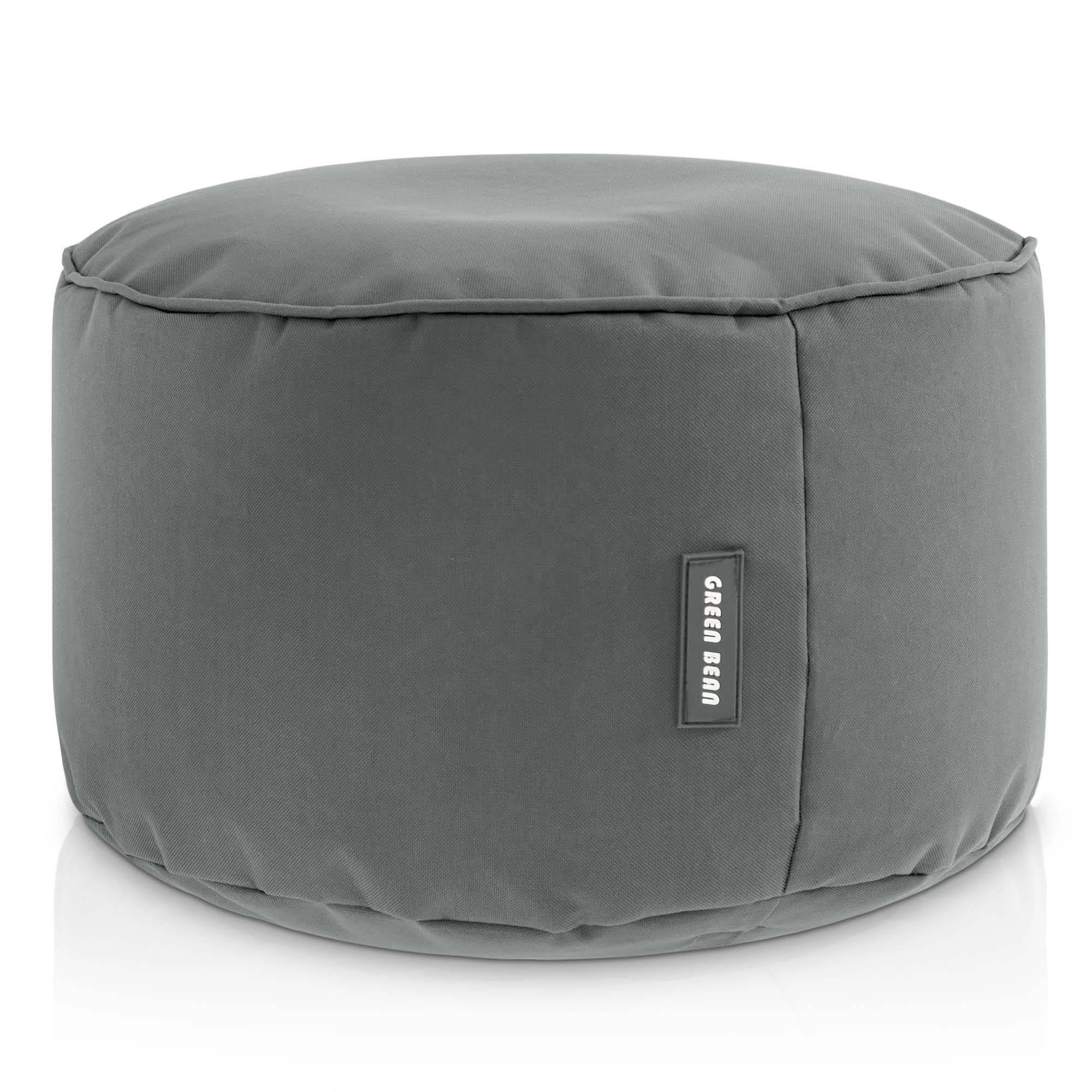 SITZSACK-HOCKER Pouf "Stay" 45x25cm - Hellgrau, Textil (45/25/45cm) - Green Bean
