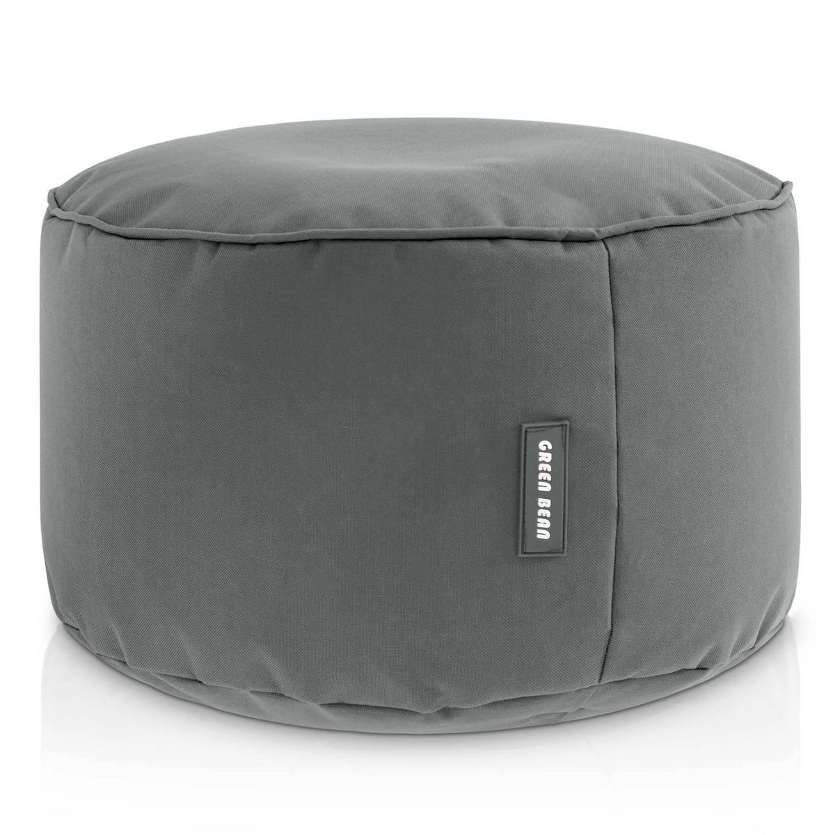 SITZSACK-HOCKER Pouf "Stay" 45x25cm - Hellgrau, Textil (45/25/45cm) - Green Bean