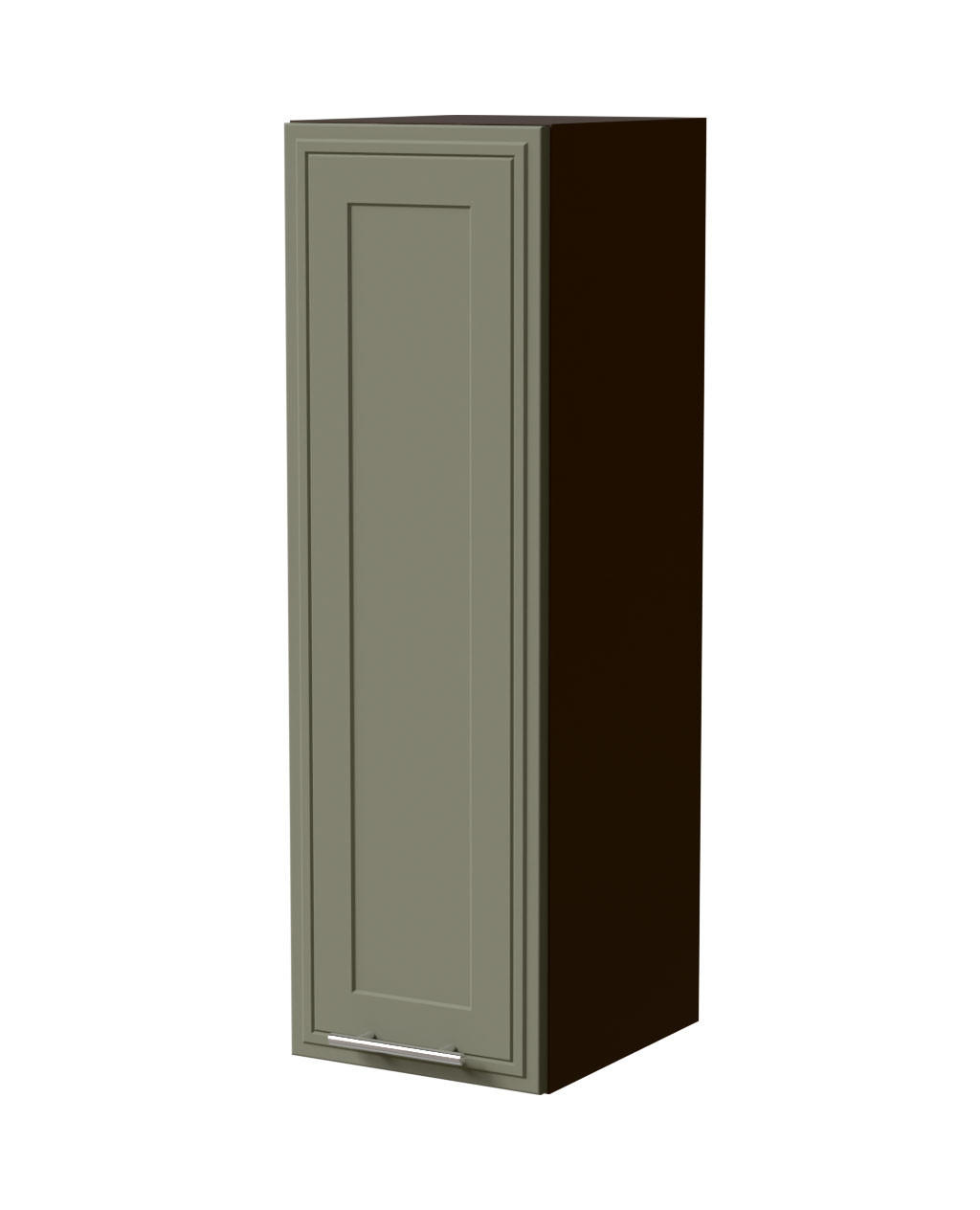 HÄNGESCHRANK Salo W4/30 Lava / Reed Green Matt 30 / 32,5 / 96cm - Dunkelgrau/Grün, Holz/Holzwerkstoff (30/96/32.5cm) - Feldmann-Wohnen