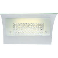 LED DECKENLEUCHTE Metall Kristalloptik Weiß - Weiß, Glas (35/34/10.5cm) - Globo Lighting