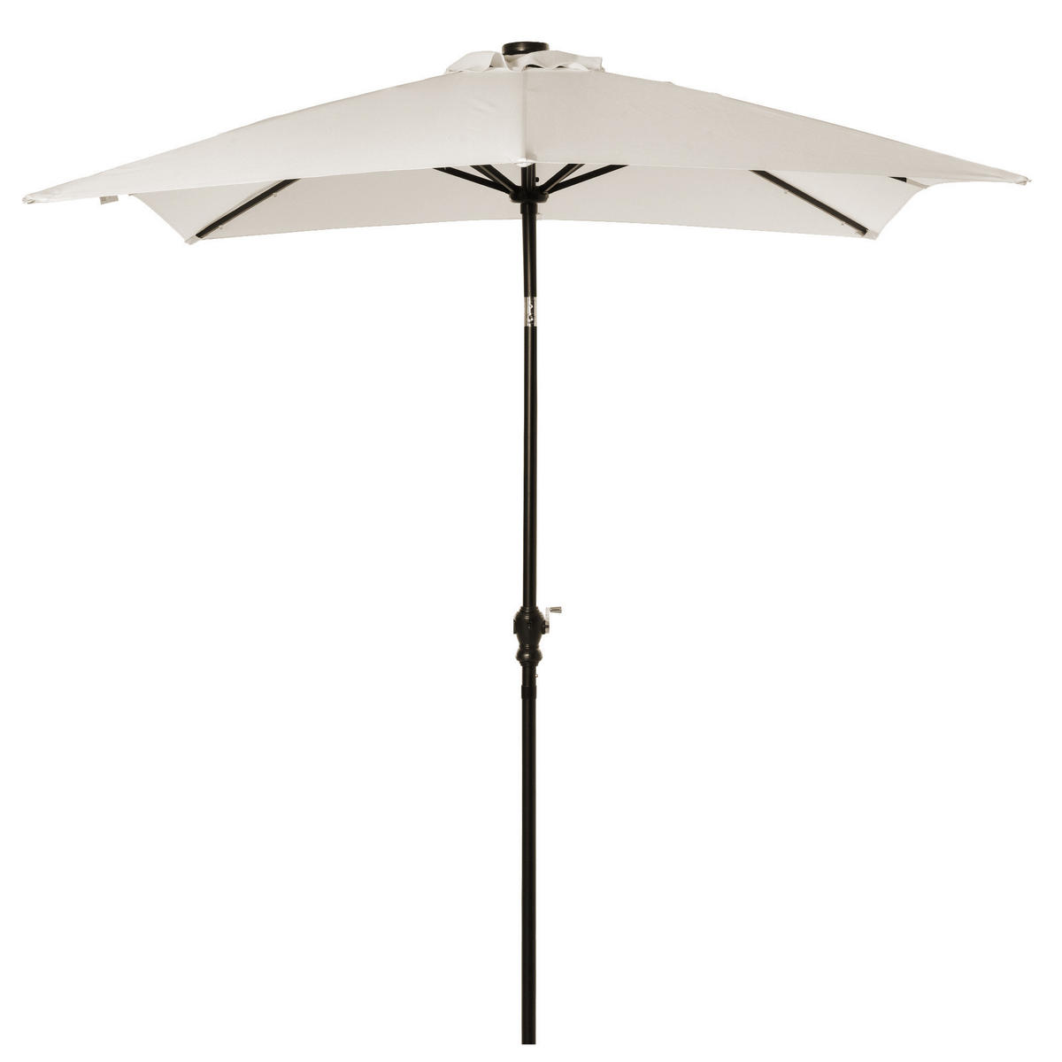 SONNENSCHIRM mit LED DE-11521 Neigbar Creme - Creme, Metall (205/268cm) - ComfortXL