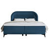 BOXBETT LOREO Dunkelblau Samt wasserfest 160x200 cm - Schwarz/Dunkelblau, Holz/Textil (160/200cm) - Selsey