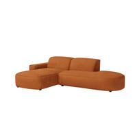 ECKSOFA Cursal Atelier, Stoff Poso, Kupfer, Links - Orange, Holz (284/166cm) - Kaiser Möbel