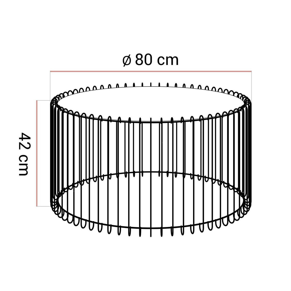 COUCHTISCH MARBELLE II mit Marmorplatte - Weiß, Metall (80/80/42cm) - Lookway