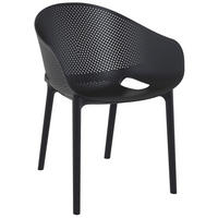 GARTENSTUHL Kunststoff Schwarz - Schwarz, Kunststoff (54/81/50cm) - CLP