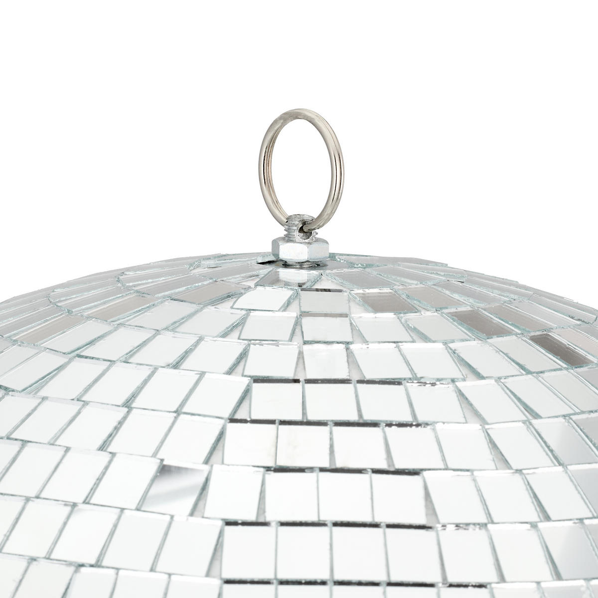 DISCOKUGEL - Silberfarben, Glas/Textil (40/44/40cm) - Relaxdays