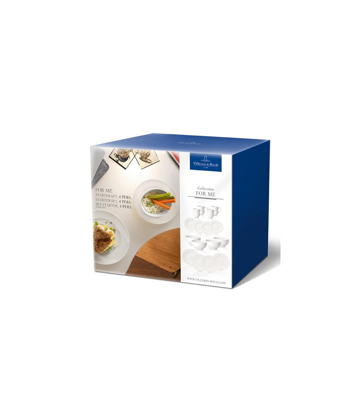 GESCHIRRSERVICE For Me weiß 16er Set - Weiß, Keramik (1/1/1cm) - Villeroy & Boch