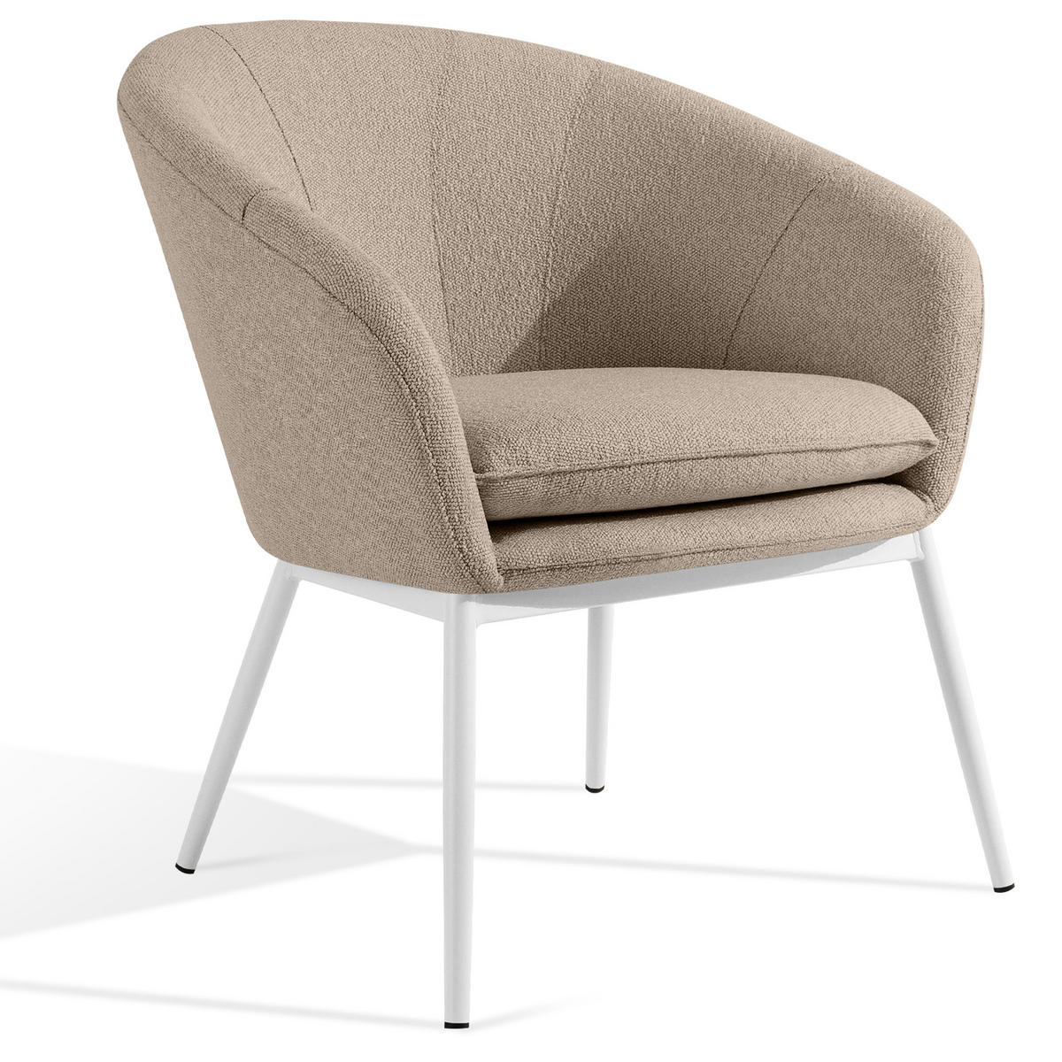 GARTENSESSEL SOLIS Loungesessel, - Hellbraun, Textil/Metall (69/76/66cm) - KONSIMO®