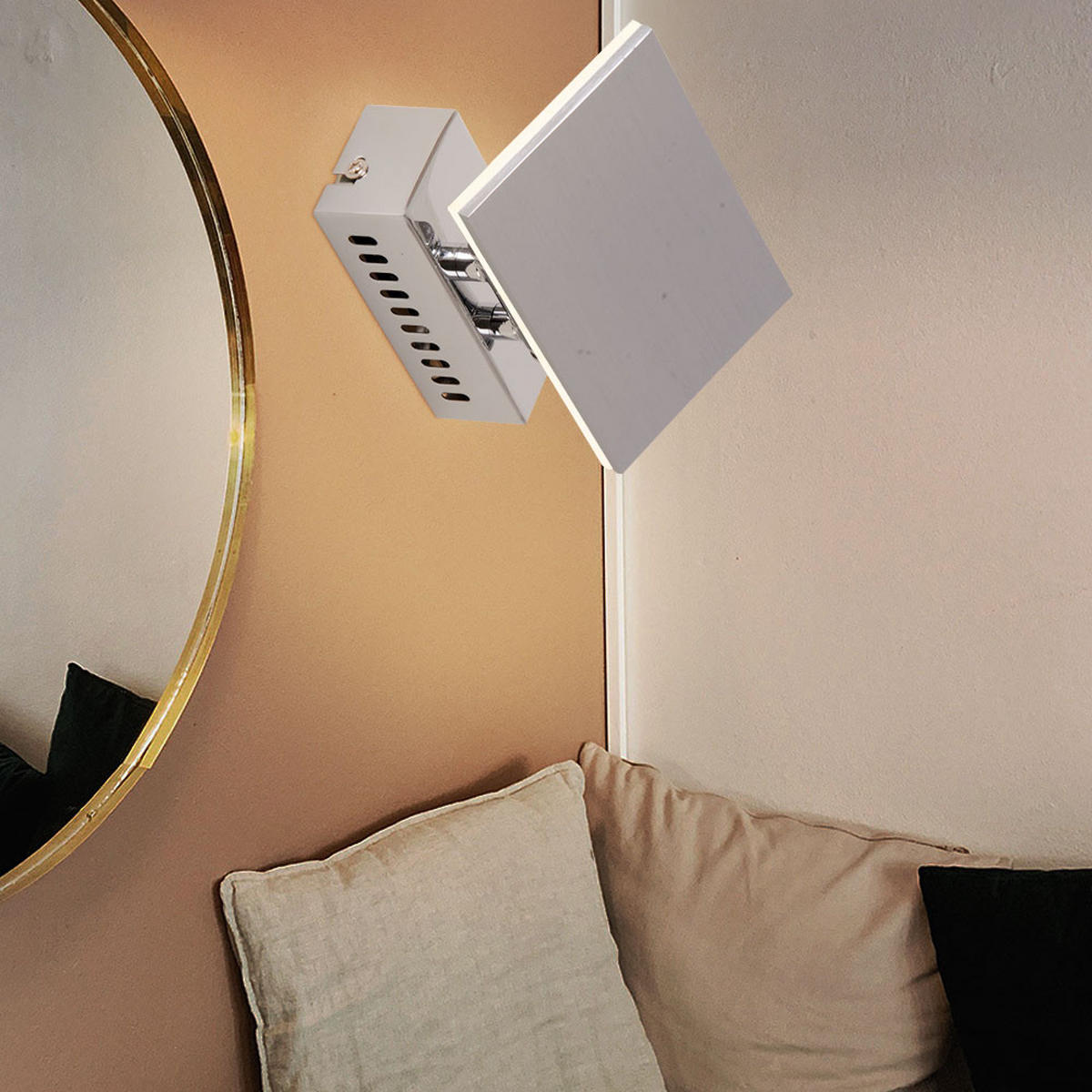 LED WANDLEUCHTE Linnea Chrom Silber - Silberfarben, Glas (15/10/8.8cm) - Globo Lighting