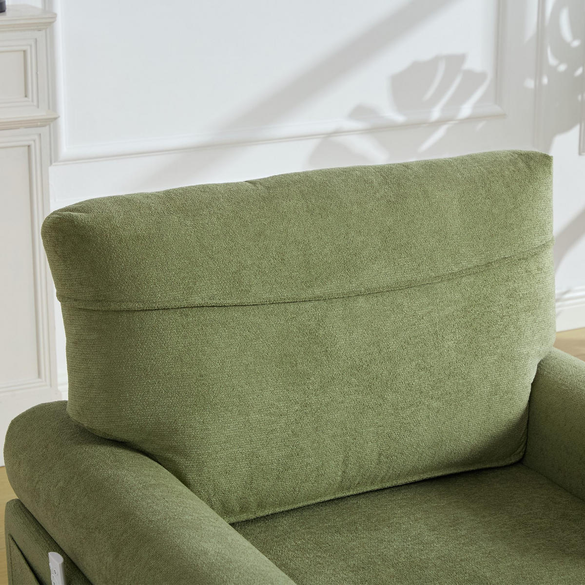 RELAXSESSEL Liege,hochdichte Polsterung,Seitentaschen,Chenille,Grün - Grün, Textil (97/86/125.5cm) - LVHOM