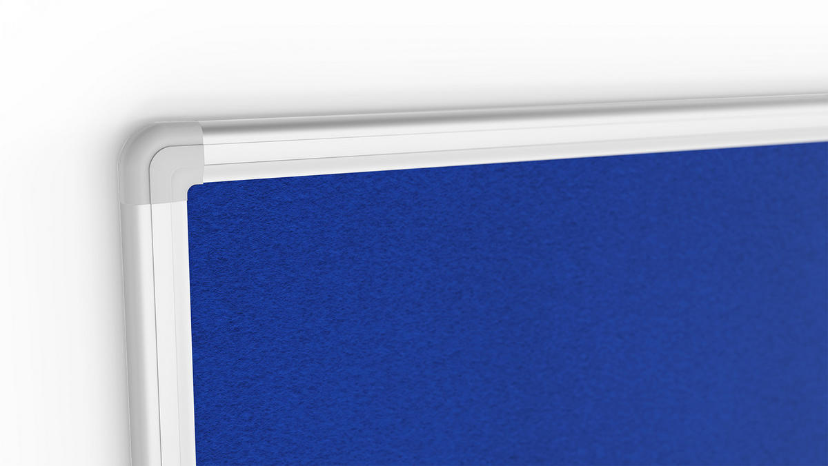FILZTAFEL mit Aluminiumrahmen 120x120, Blau - Blau, Metall (120/120/1.6cm) - ALLboards