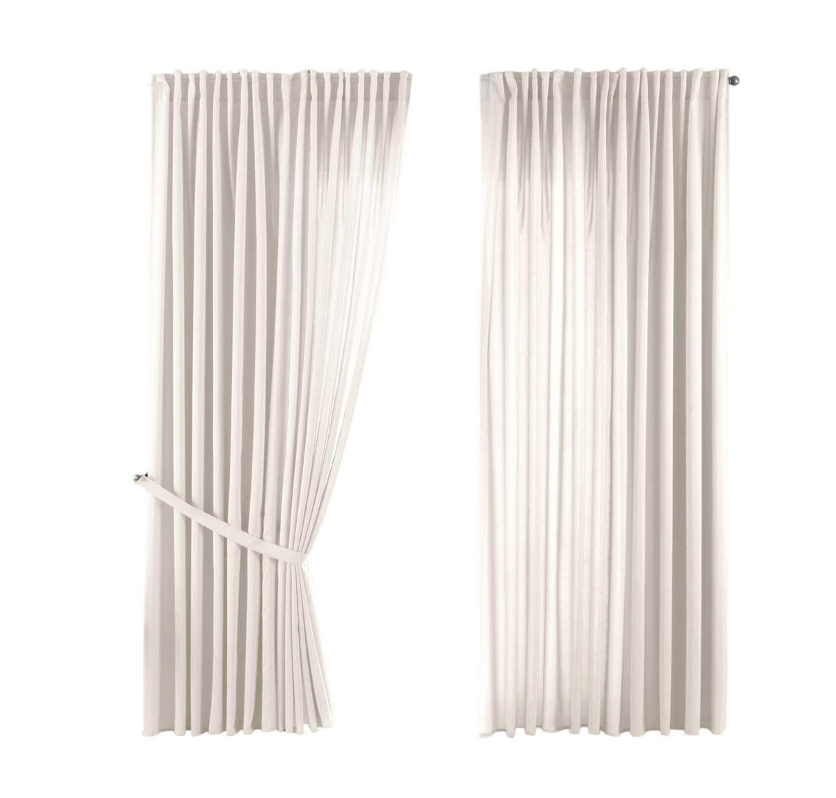 SCHLAUFENGARDINE 2ER SET »Jena« HxB 250x300 cm Creme - Creme, Textil (300/250cm) - Gardinenbox
