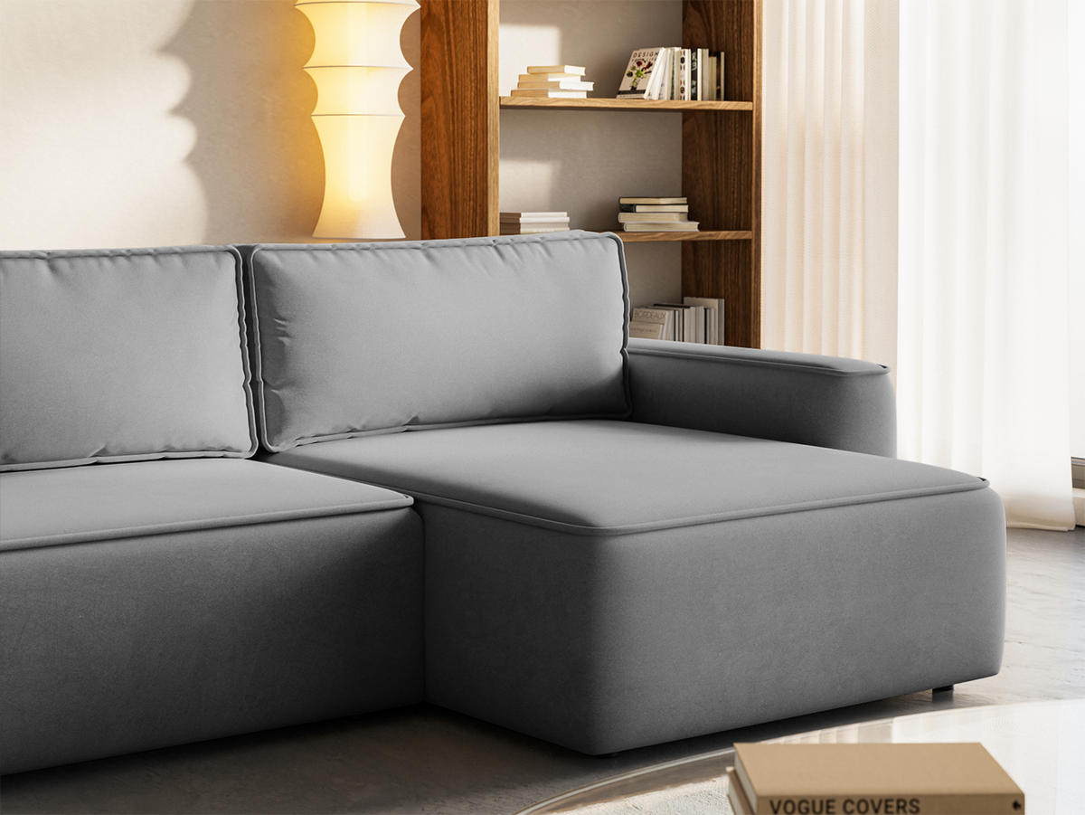 ECKSOFA Sarro mit Schlaffunktion, Grau - Grau, Textil (260/165cm) - Fedve