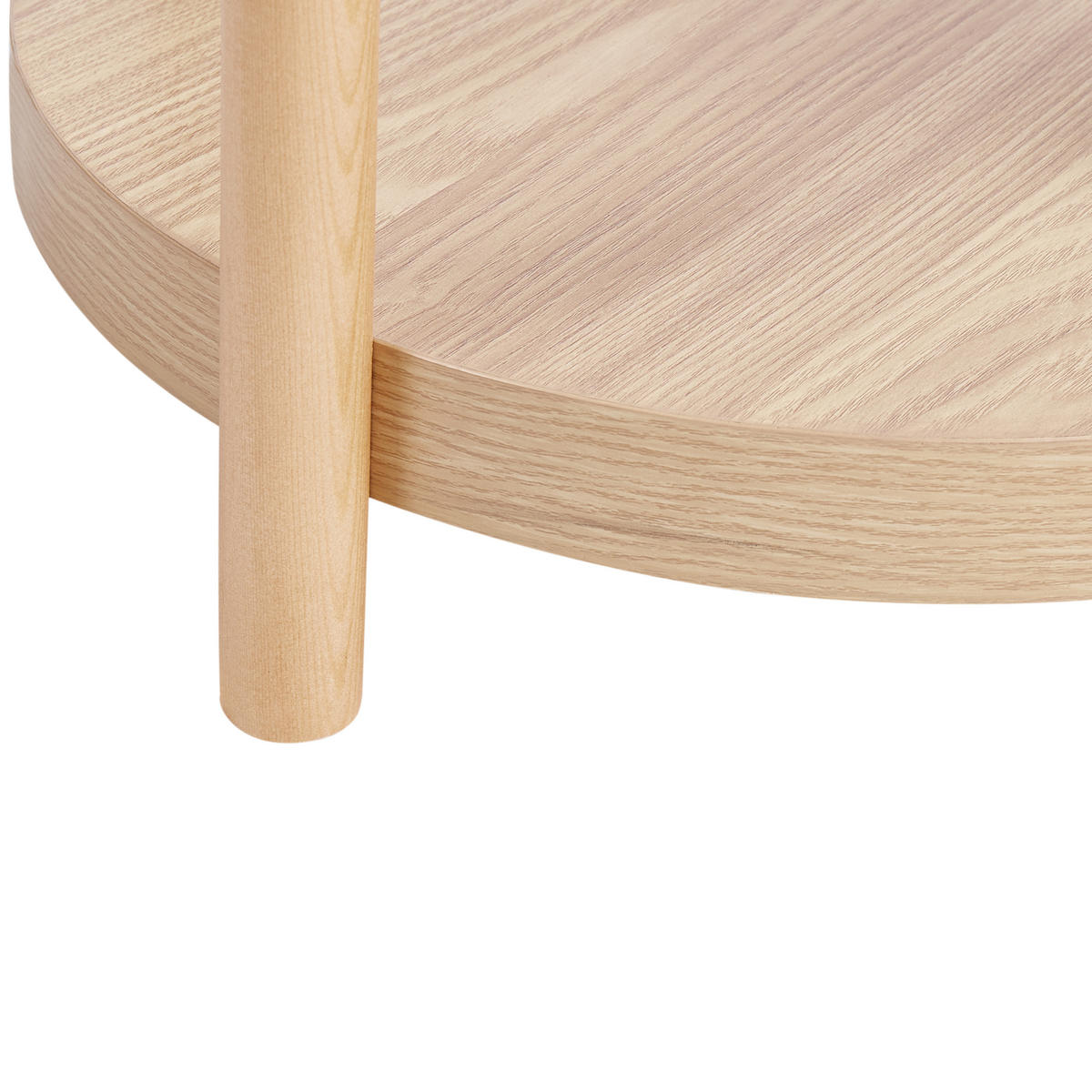 BEISTELLTISCH Heller Holzfarbton Connell - Hellbraun, Holzwerkstoff (40/40/49cm) - Beliani