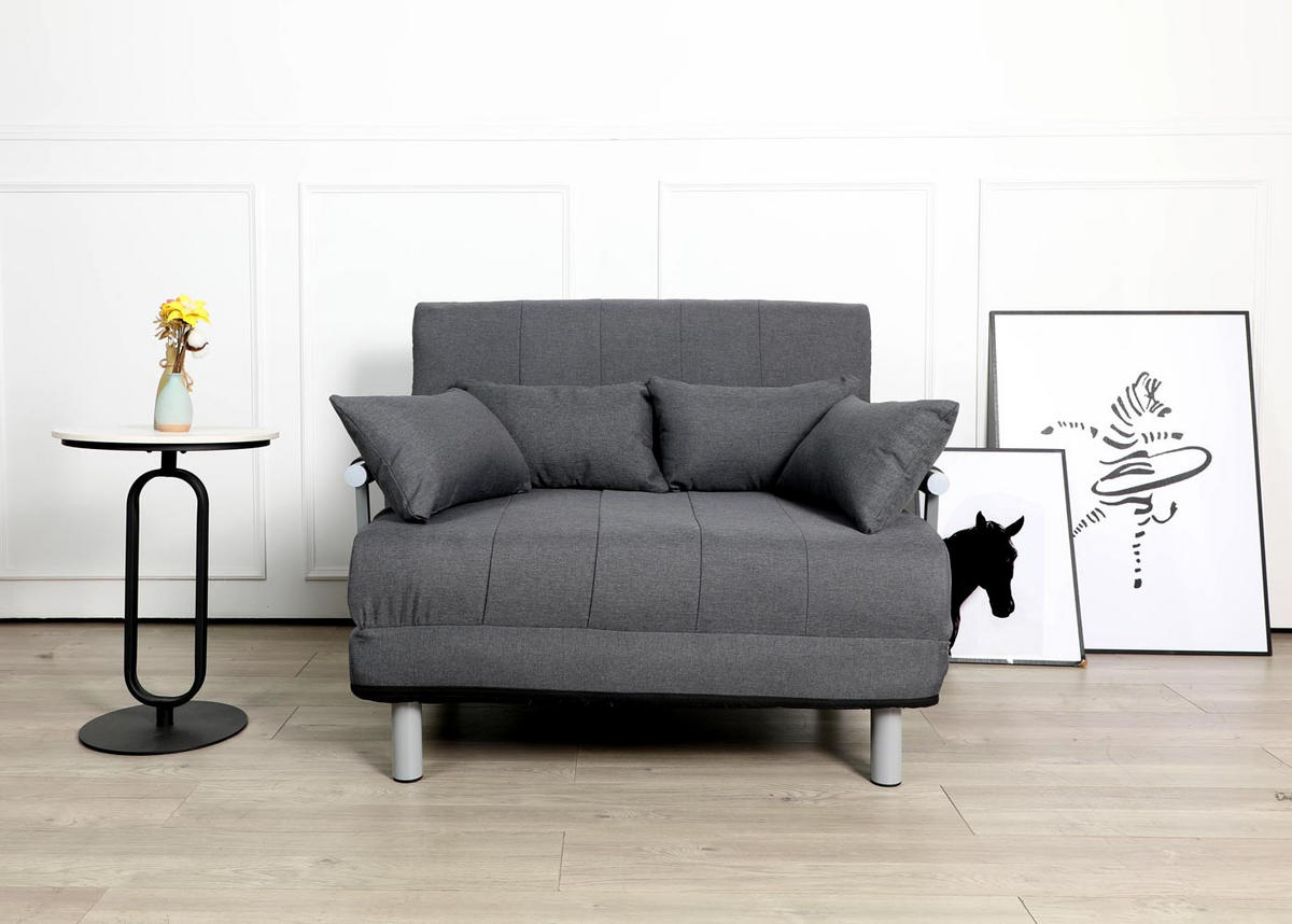 SCHLAFSESSEL Grau - Grau, Textil (105/80/186cm) - MCW