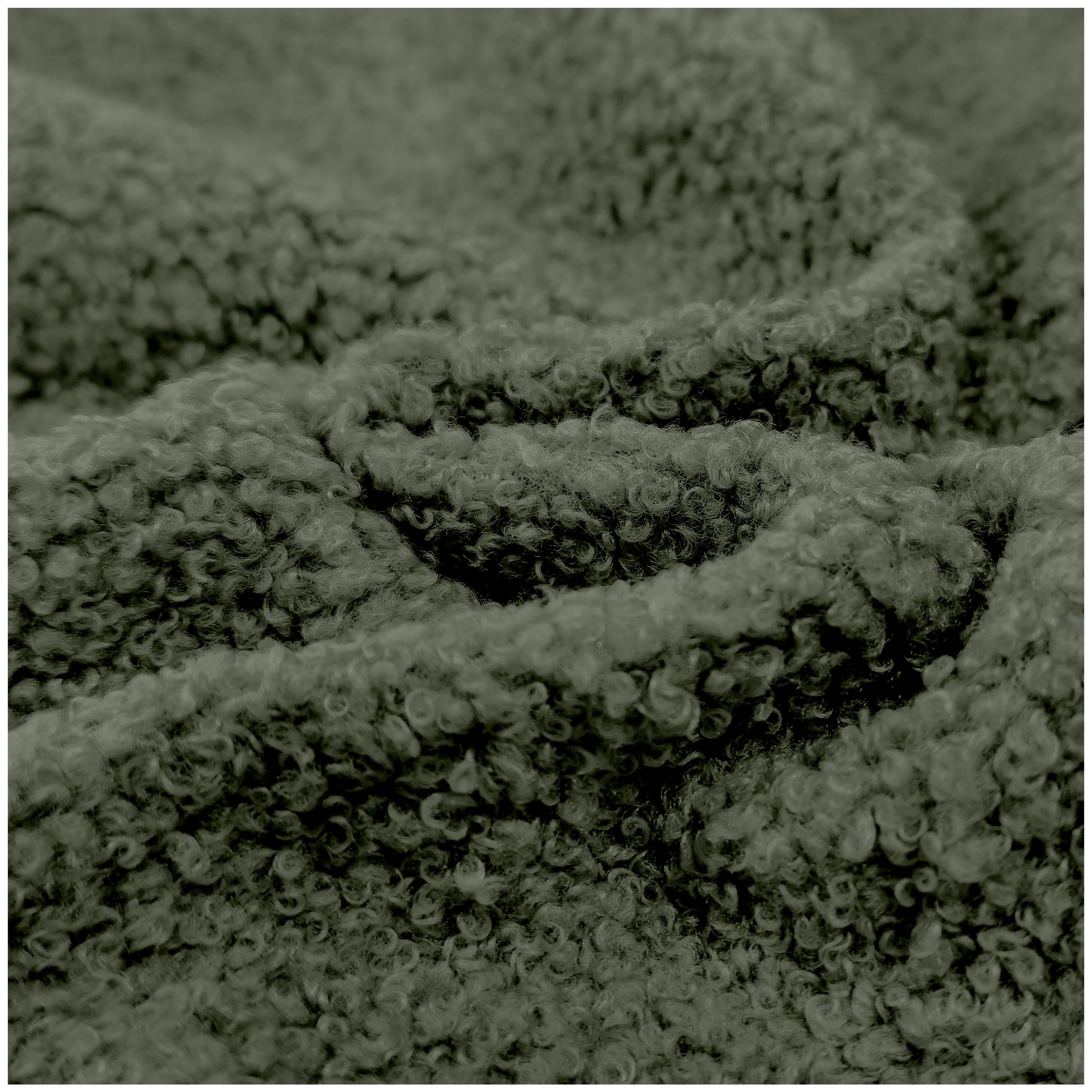 BOUCLESTOFF Quelle Dunkelgrün– 315 g/m², 140 cm breit, weich & robust, feuer- & UV-resistent - Dunkelgrün, Textil (140/100cm) - Dreamroots