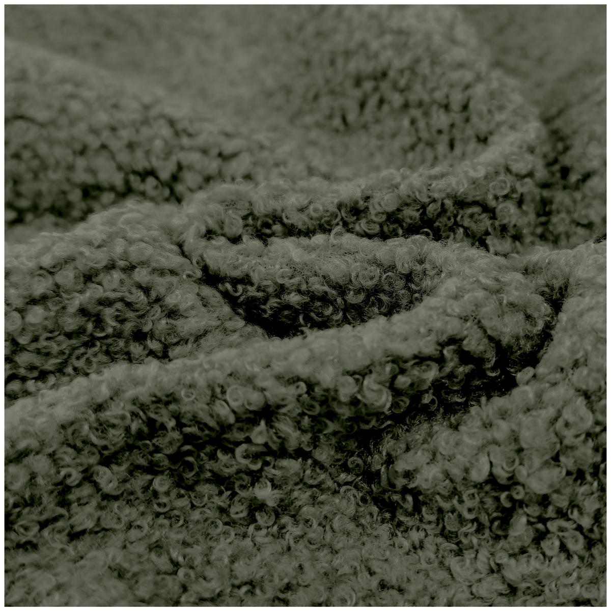 BOUCLESTOFF Quelle Dunkelgrün– 315 g/m², 140 cm breit, weich & robust, feuer- & UV-resistent - Dunkelgrün, Textil (140/100cm) - Dreamroots