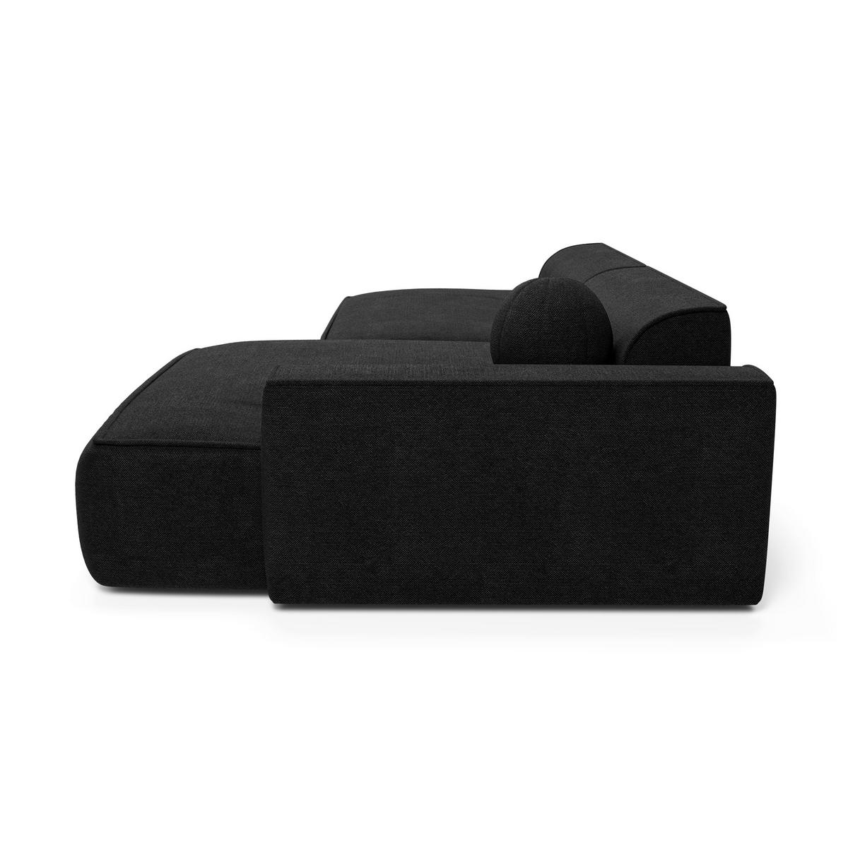 ECKSOFA RECHTS Rastergewebe Anthrazitgrau 260cm - Dunkelgrau/Anthrazit, Textil (260/155cm) - Sia Home