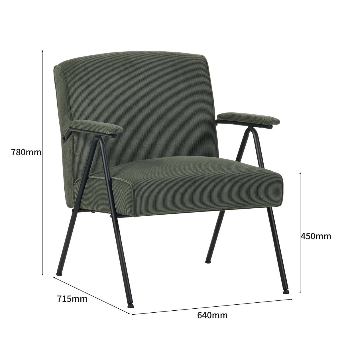 RELAXSESSEL STANFORD - Grün, Textil (64/71/79cm) - Albatros