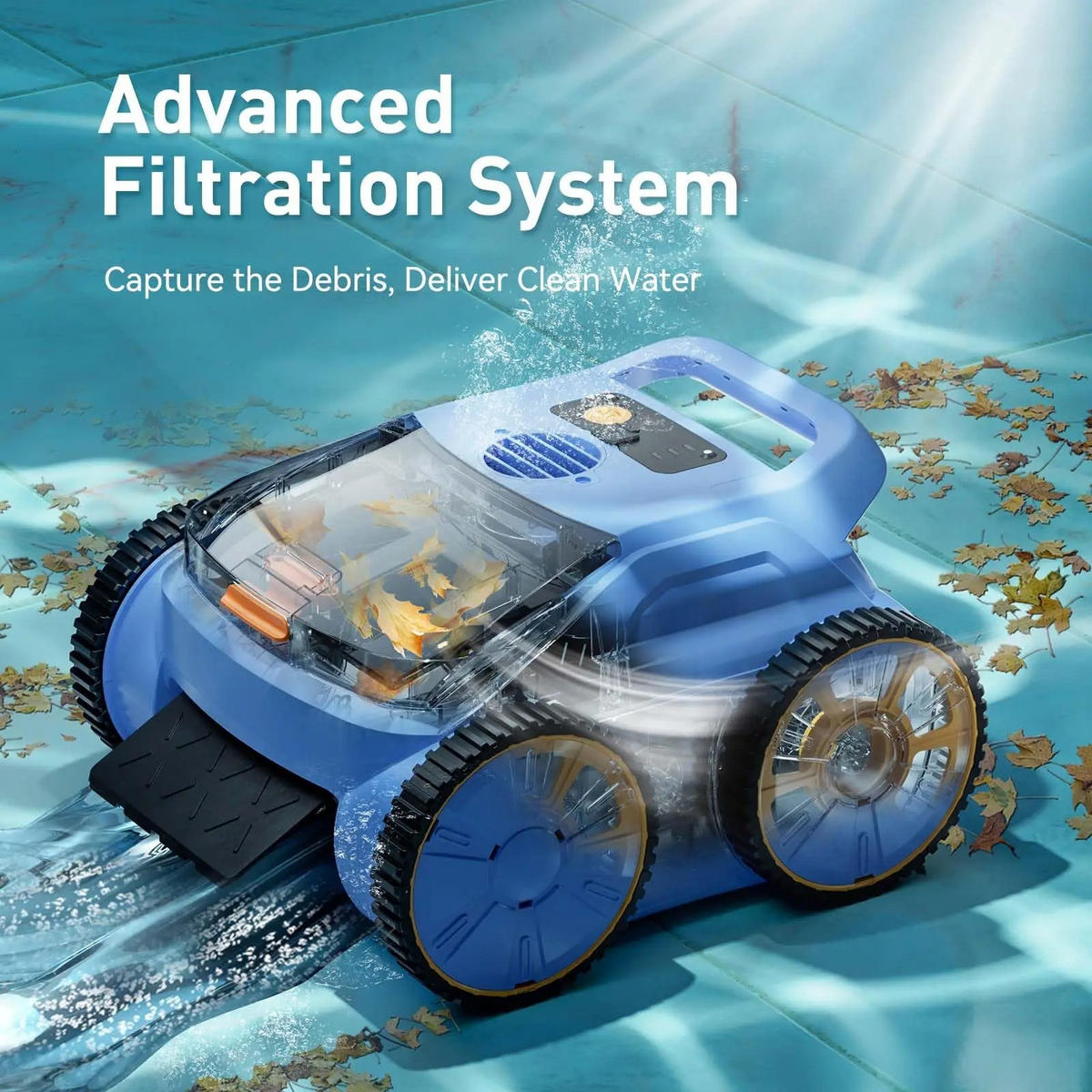 POOLROBOTER Seauto SAT20 150 Min 2000 sq.ft - Blau, Metall (43/40cm) - Kaket
