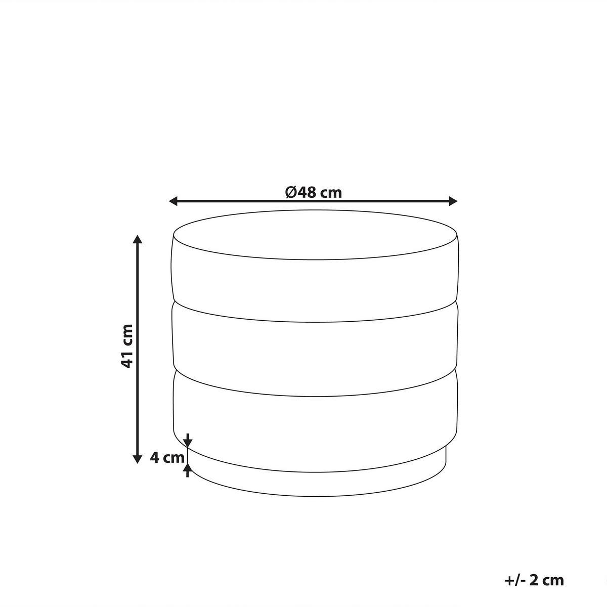 POUF Louin 48/48/41 cm - Pink, Textil (48/41/48cm) - Beliani