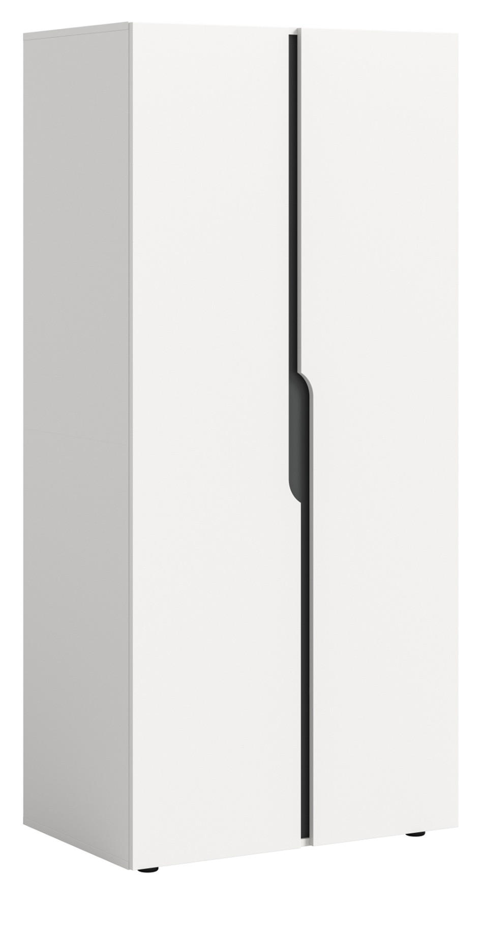 Inn.Furn Kleiderschrank Weiß, Grau 81x176x51 cm