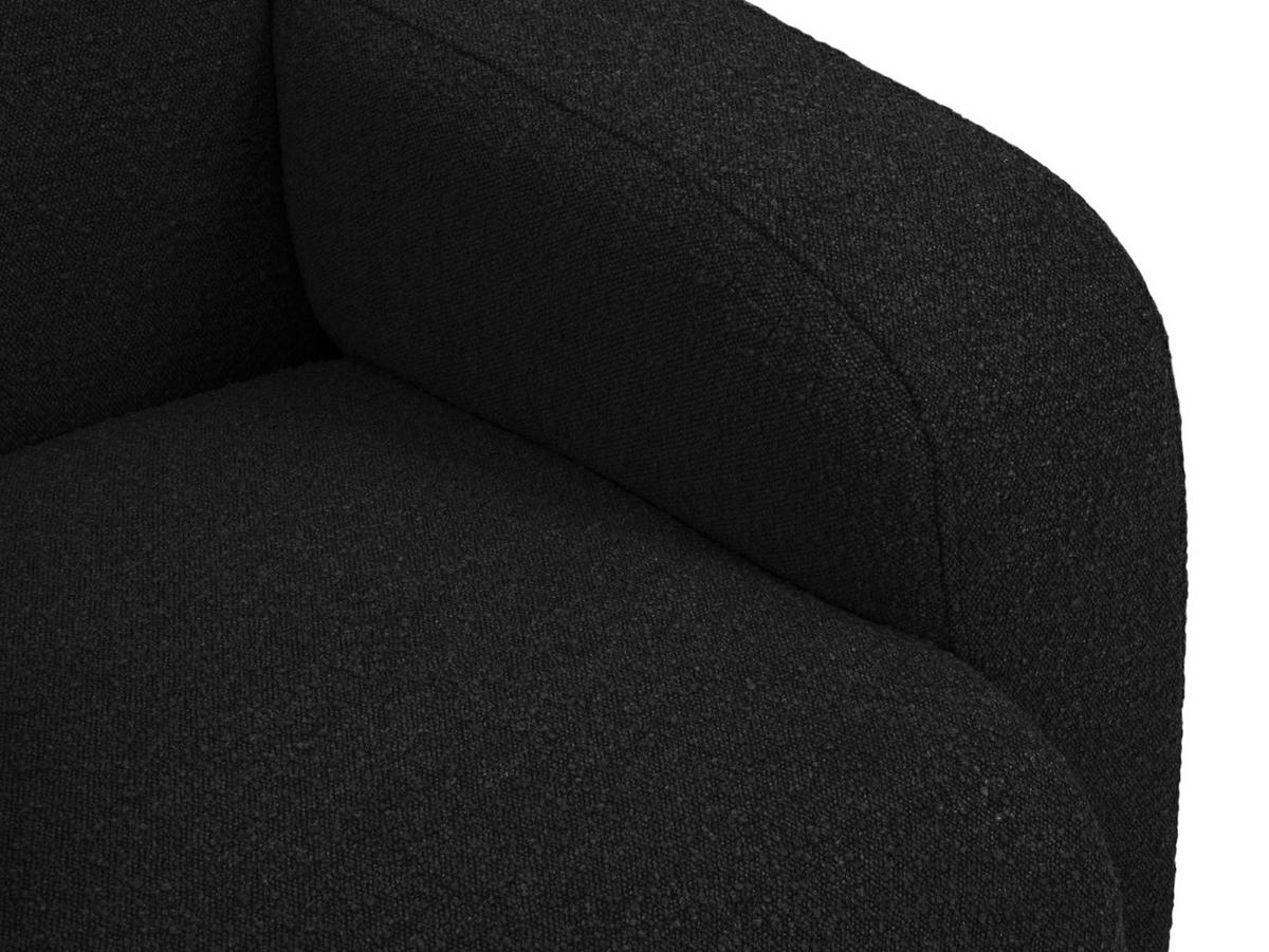 ECKSOFA links Molino aus Boucle schwarz 4 Sitzplätze - Schwarz, Textil (170/250cm) - Micadoni